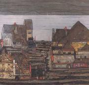 Egon Schiele Suburb I (mk12) oil painting picture wholesale